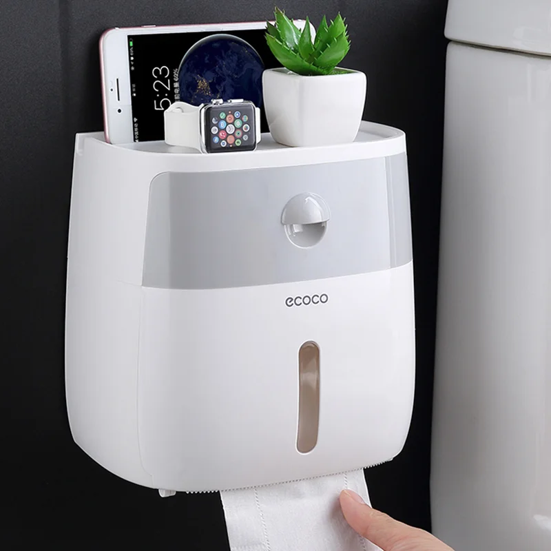 

Creative household items bathroom waterproof double-layer portable tissue box