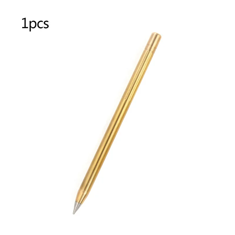 Retro Brass Inkless Pen Pure Metal No-ink Copper Gift Stylus Everlasting Pencil Outdoor Travel Tools | Спорт и развлечения