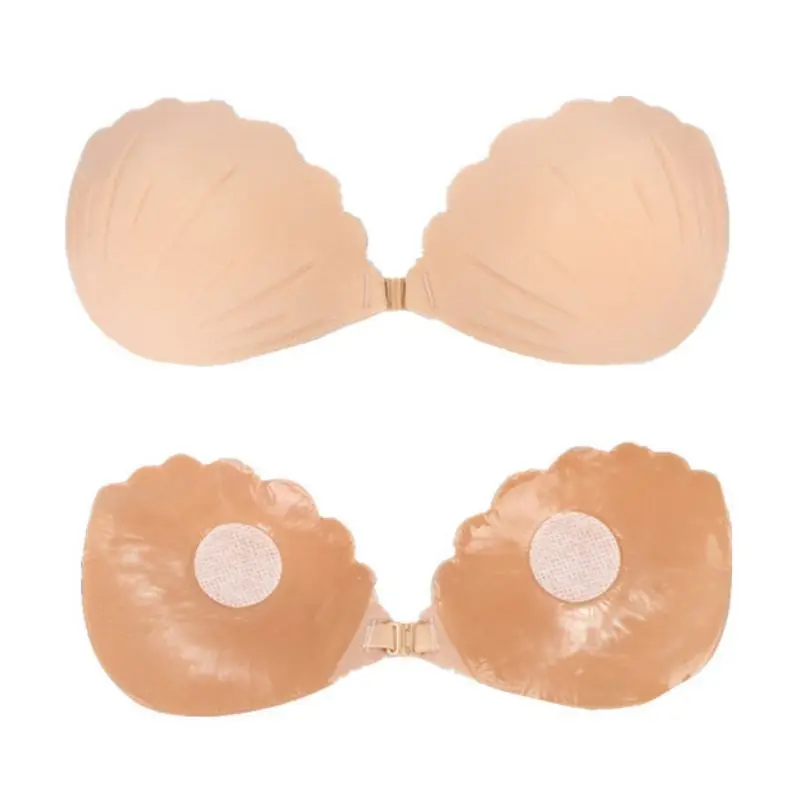 

Invisible Silicone Push Up Bras Self Adhesive Strapless Reusable Backless Bras Women Sticky Seamless Bras