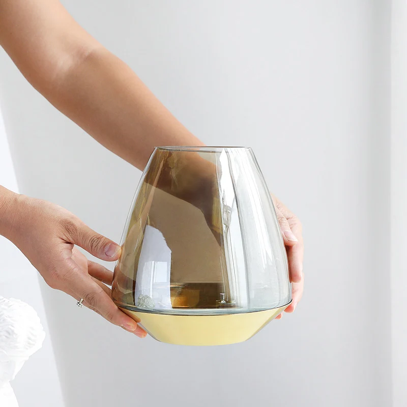 Креативная художественная ваза со сращением для украшения дома стеклянная с