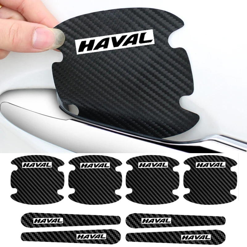

Car Door Handle Wrist Stickers for For Haval Jolion H2S H5 H9 2021 H2 H8 H6 2020 Carbon Fiber Protective Decal Auto Accessories