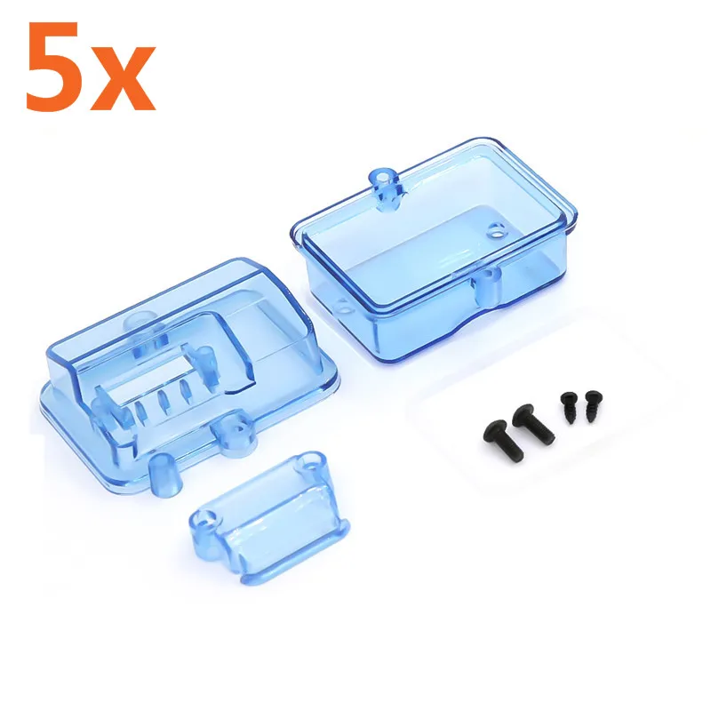 5sets Receiver Protection Box for RC Car Model Boat Equipment Waterproof Box Remote Control RC Cars Spare Parts