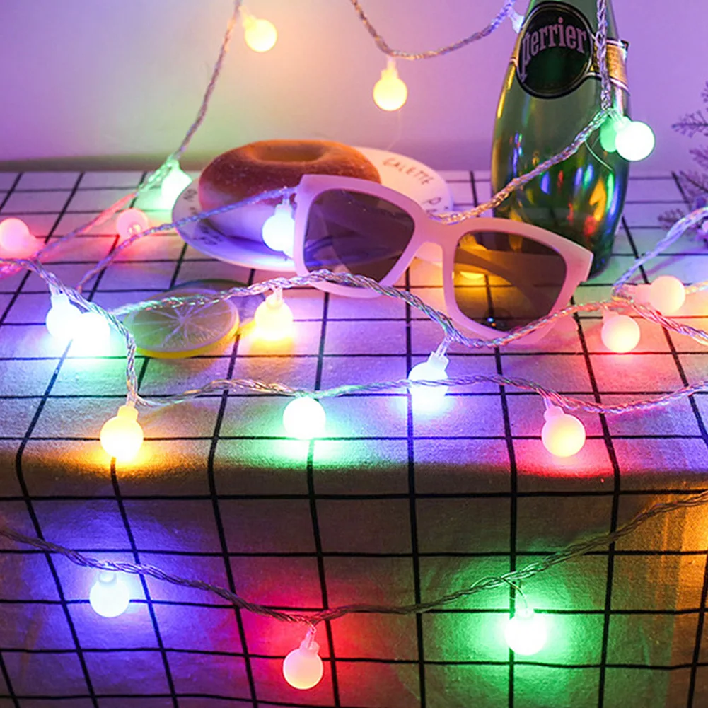 

6/3m Ball Garland String Lights 40/20LED Fairy Lamp Wedding Home Indoor Decoration Wedding Christmas Party Decor