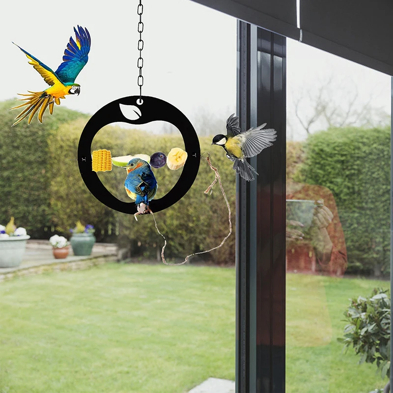 Новая популярная деревянная садовая овальная кормушка для птиц наблюдения за