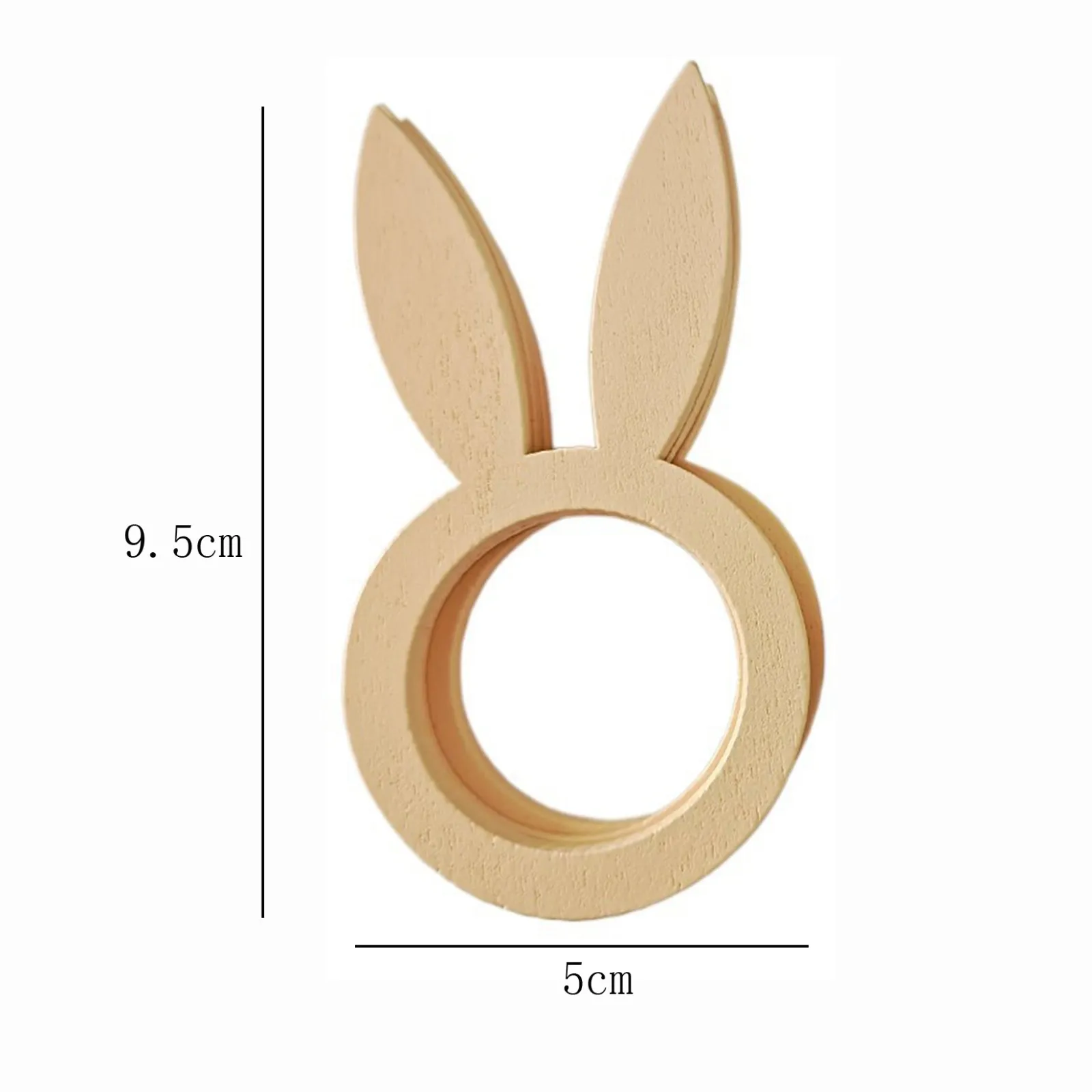 

DIY Rabbit Handmade Wood Easter Napkin Ring Decoration For Easter Party Dinner Table Wooden Decor Supplies for Kitchen
