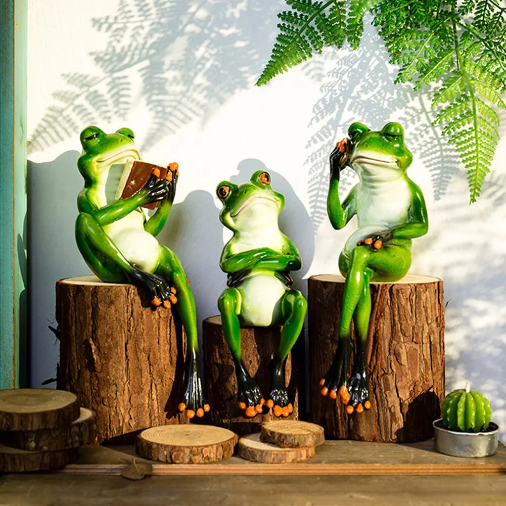 3D миниатюрная полимерная креативная модель лягушки фигурка милая мультяшная