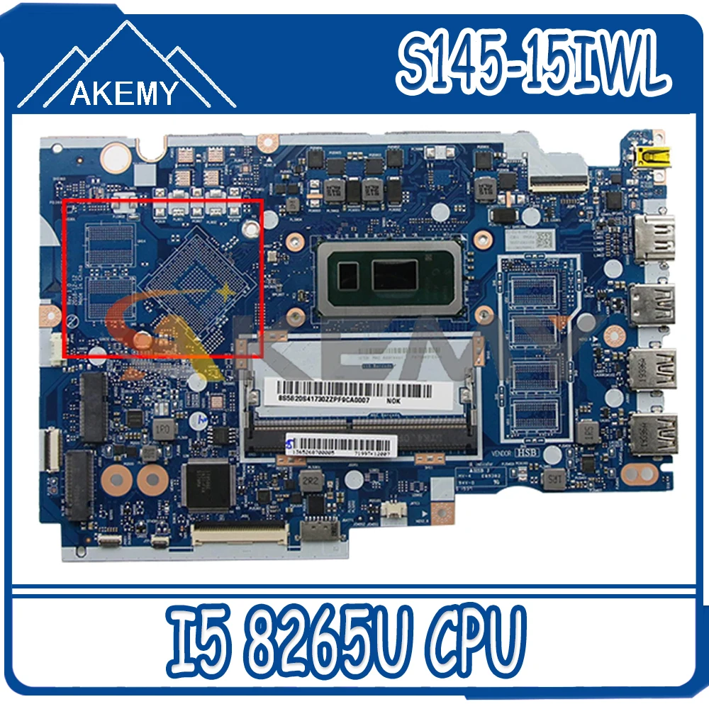 

Для Lenovo Ideapad S145-15IWL V15-IWL Материнская плата ноутбука FS441 FS540 NM-C121 5B20S41727 5B20S41728 процессор I5 8265U материнская плата