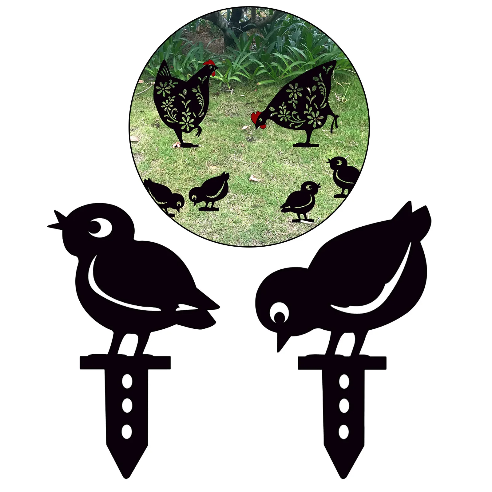 

Железный куриный двор искусство открытый сад газон цыпленок ставки двор Декор подарок миниатюрное украшение для дома