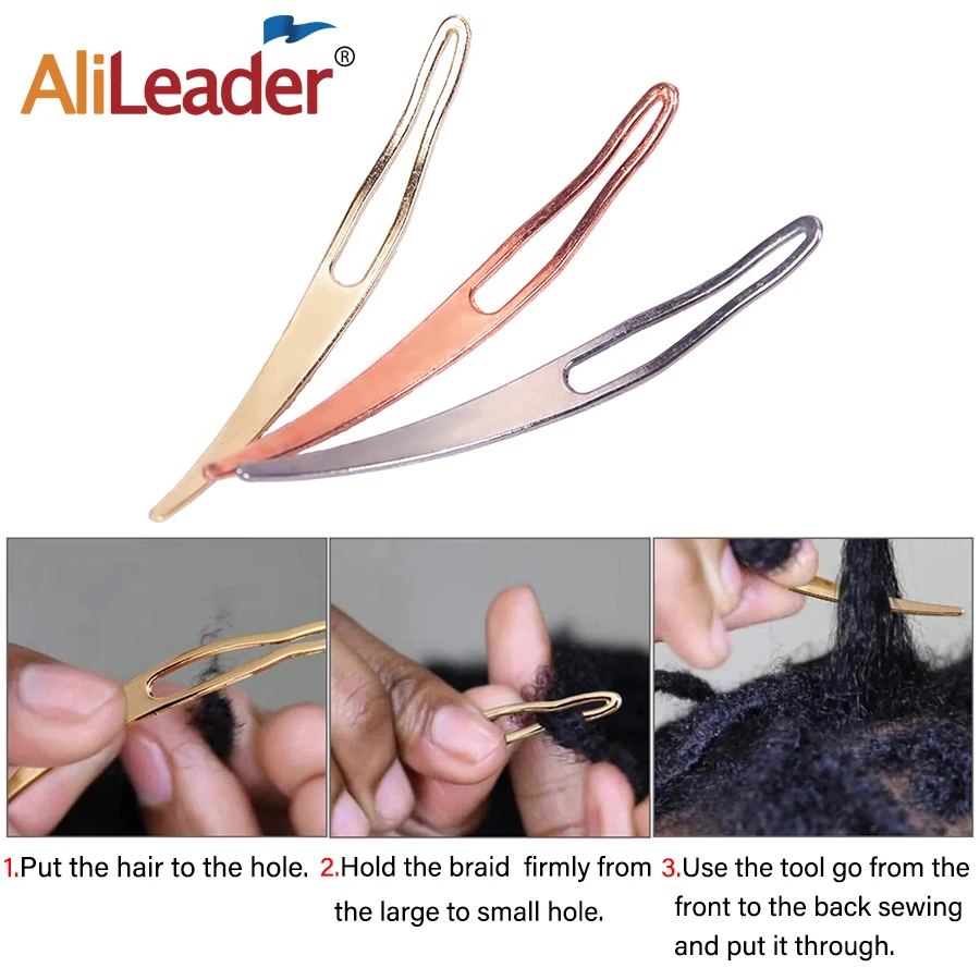 Alileader 5Pcs Dreadlock Interlocking Needles Craft Sisterlock Crochet For Hair Maintenance Fastening Tool | Шиньоны и парики