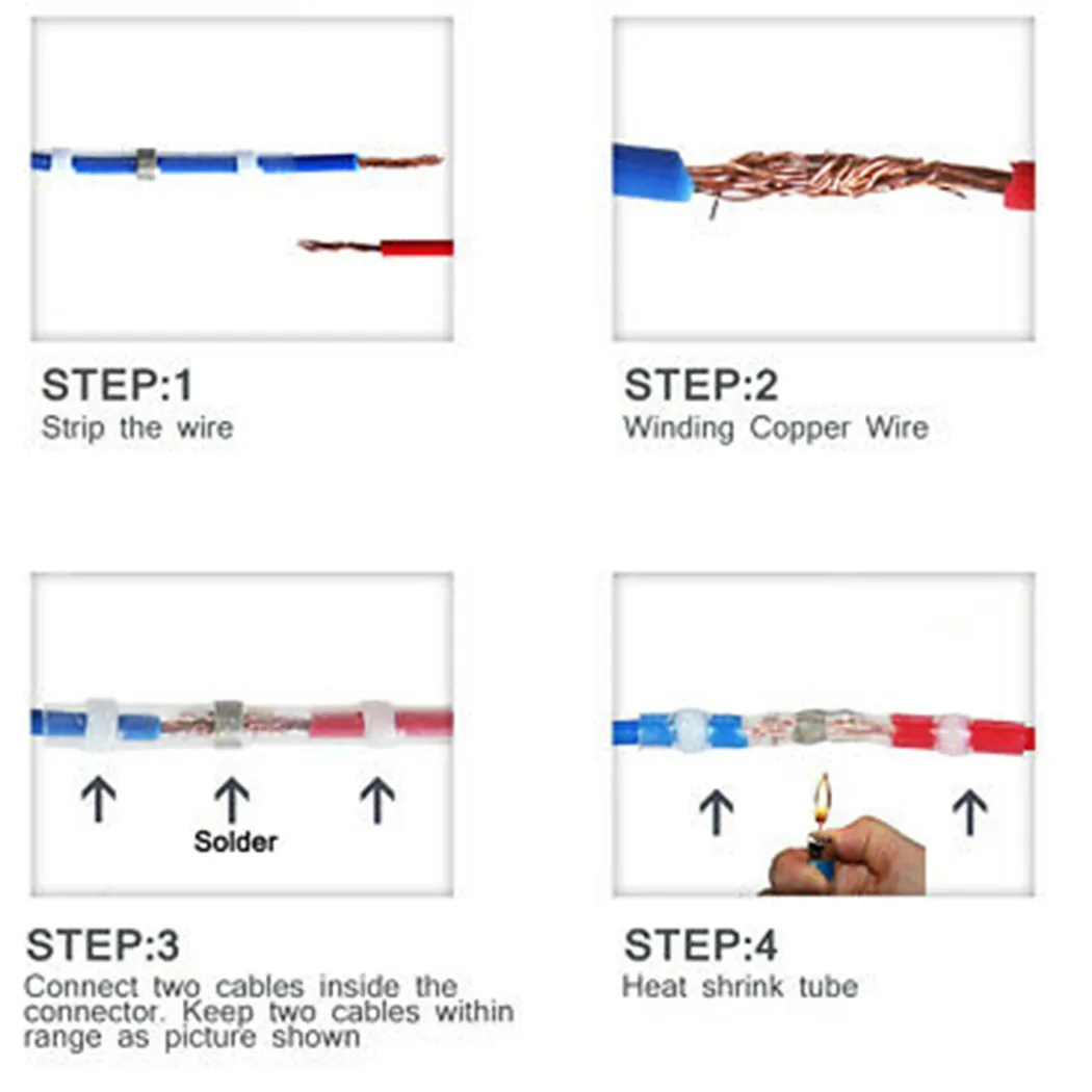 

281 Waterproof Solder Seal Sleeve Heat Shrink Butt Wire Connectors Terminals Kit Solder Heat Shrink Sleeve Seal Wire Connectors