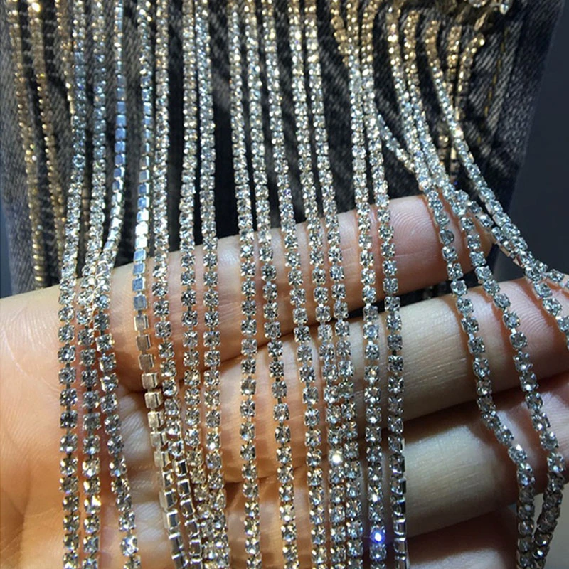 

2021 Holes Denim Pants Lady Spring Summer Clothing New Heavy Studded Bead-fringed Drilled High-waist Slim Nine-cent Jeans Girls