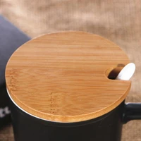 wholesale natural environmentally friendly bamboo cup cover coaster barrel lid cover seal cover mug cover 40p
