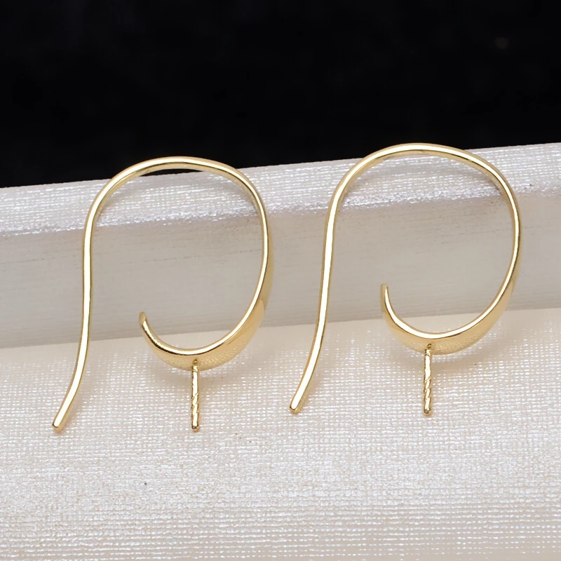 Оригинальные золотые серьги в форме сердца AU 750 18K фурнитура для крепления