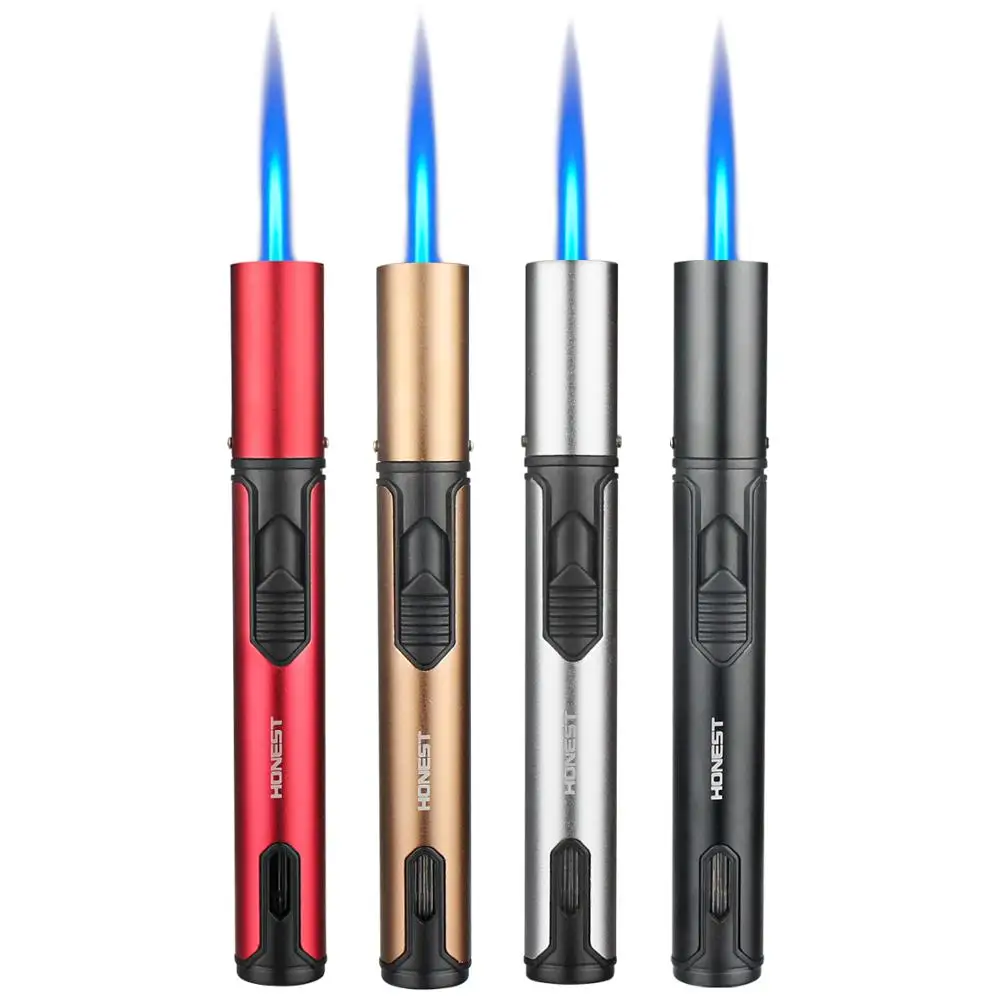 Честная Зажигалка для сигар Портативная Бутановая фонарь жигалка с дыроколом