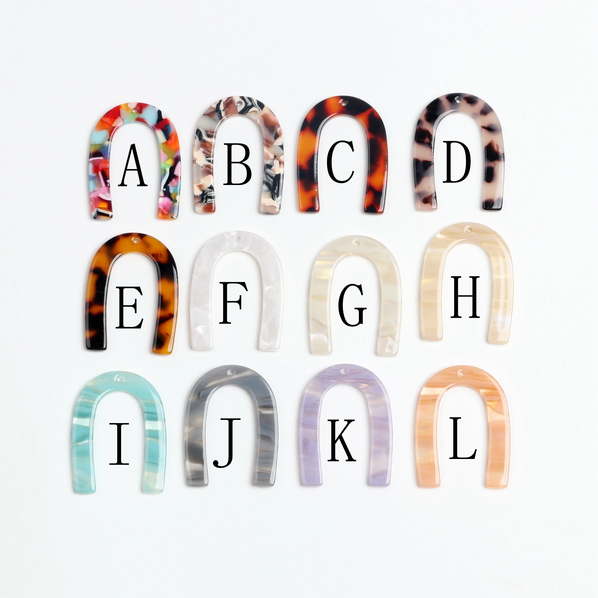 Серьги в виде черепахи подвески из ацетата u образные серьги 35x26 мм ACE250|Шармы| |