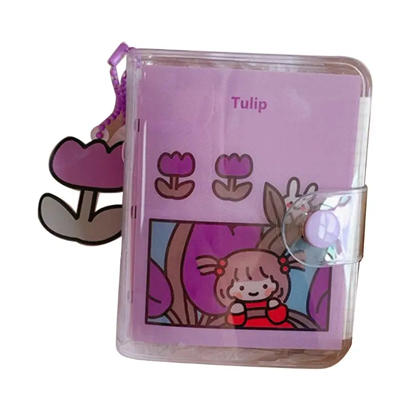 

Mini Fruit Flower 3 Hole Notebook Loose Leaf Binder Planner Transparent Journal