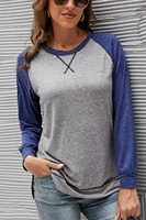 autumn womens tops solid color tops round neck womens casual long sleeved t shirt ladies casual loose tops
