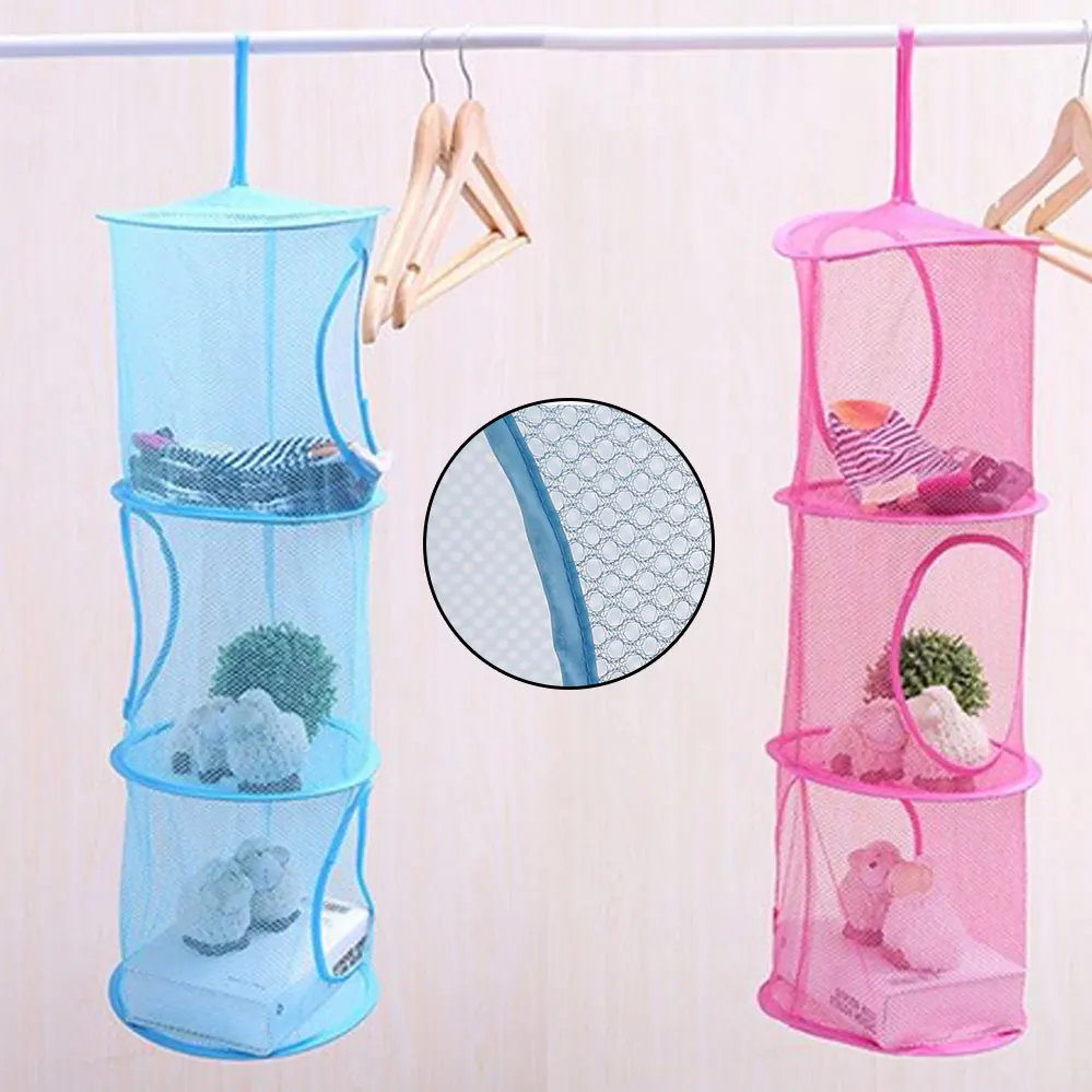 Высокое качество DIY 3 слоя Сетка для хранения подвесная детский игрушечный