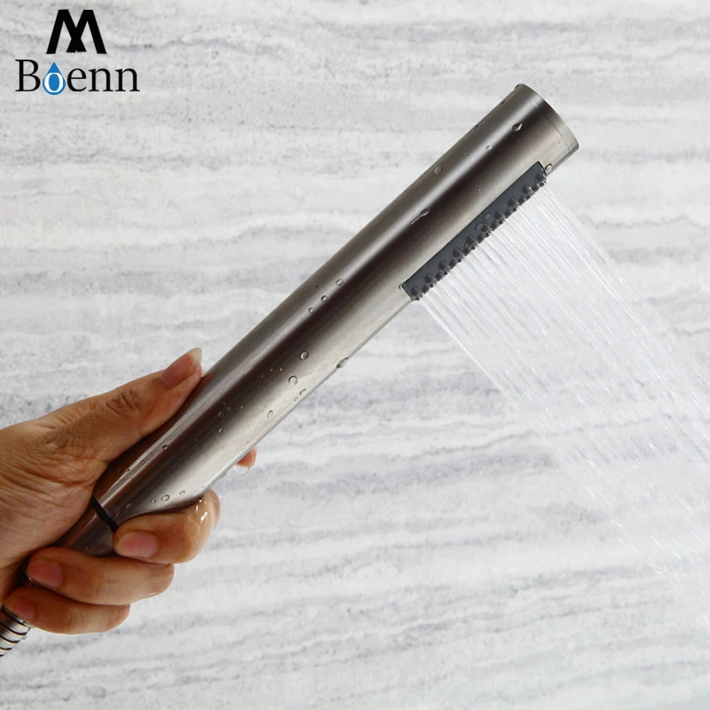 Матовый ручной душ из нержавеющей стали с дождевой насадкой для ванной комнаты ABS