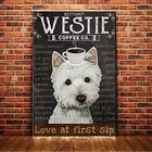 SIGNCHAT Westie постер для кофейной компании в виде собаки для ванной комнаты украшение для любителей собак металлический жестяной знак 8x12 дюймов