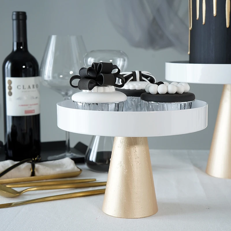 Белый металл торт Подставки 10 дюймов пирог на день рождения или свадьбу стойки