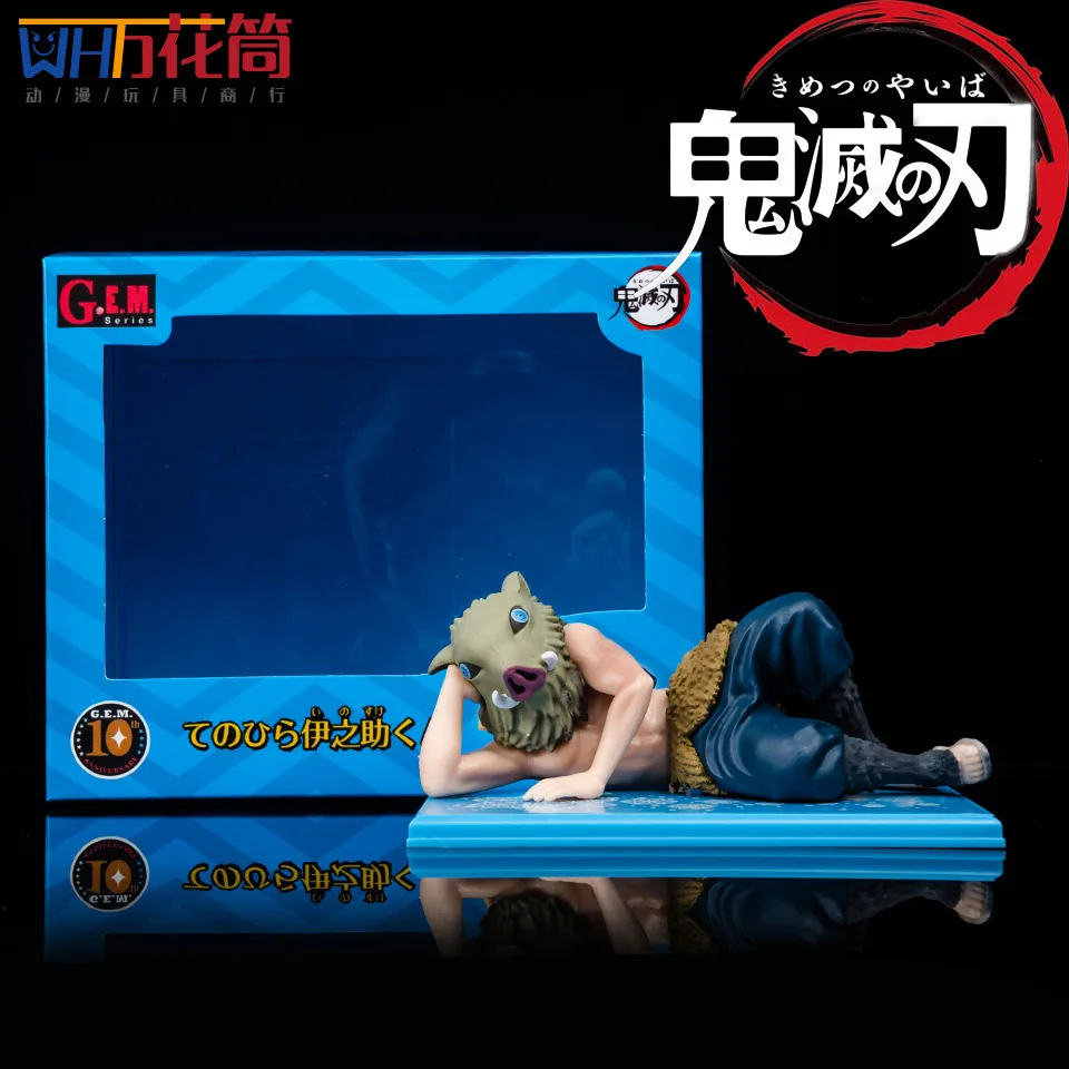 

1pcs/set Japanese anime Demon Slayer Agatsuma Zenitsu Hashibira Inosuke Kamado Nezuko Q version PVC boxed model
