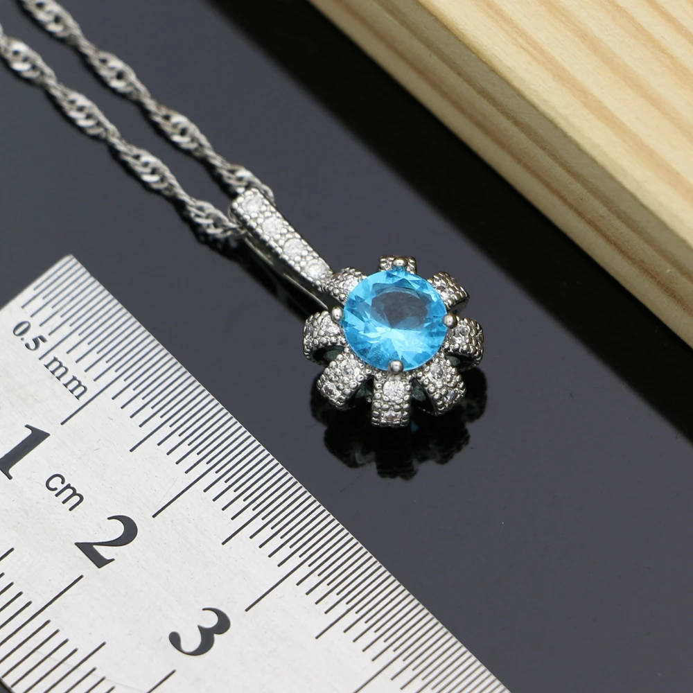 Женский ювелирный комплект из колье и серёг серебра 925 пробы | Украшения