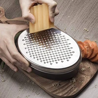 slicer cheese grater efficient vegetables stainless steel oval box container fruits quick easy clean multifunctional grater