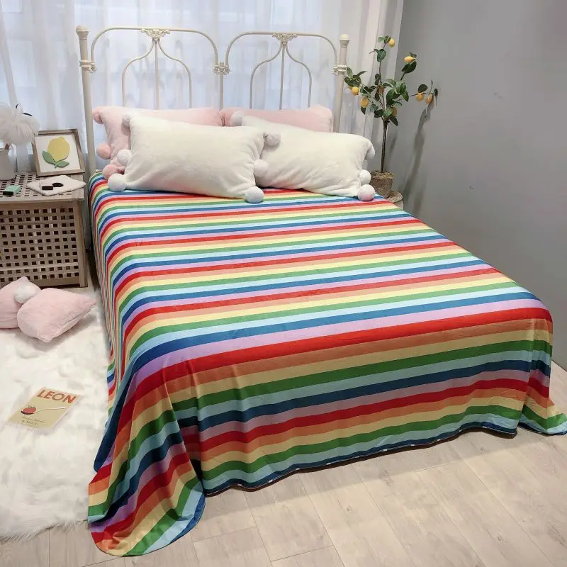 Новый Белый Розовый Серый семь радужных зимних теплых фланелевых бархатных