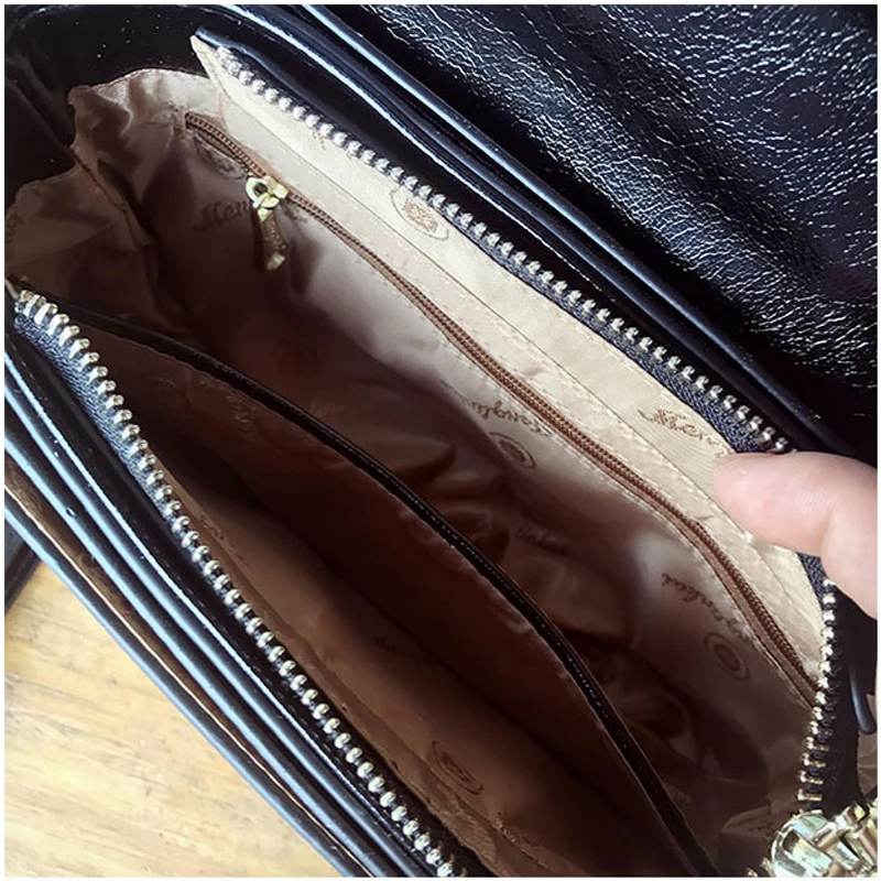 

iPinee Embroidery Handbag Women Bags Patent Leather Shoulder Bag Female Crossbody Bag Cartoon Casual Tote Bags