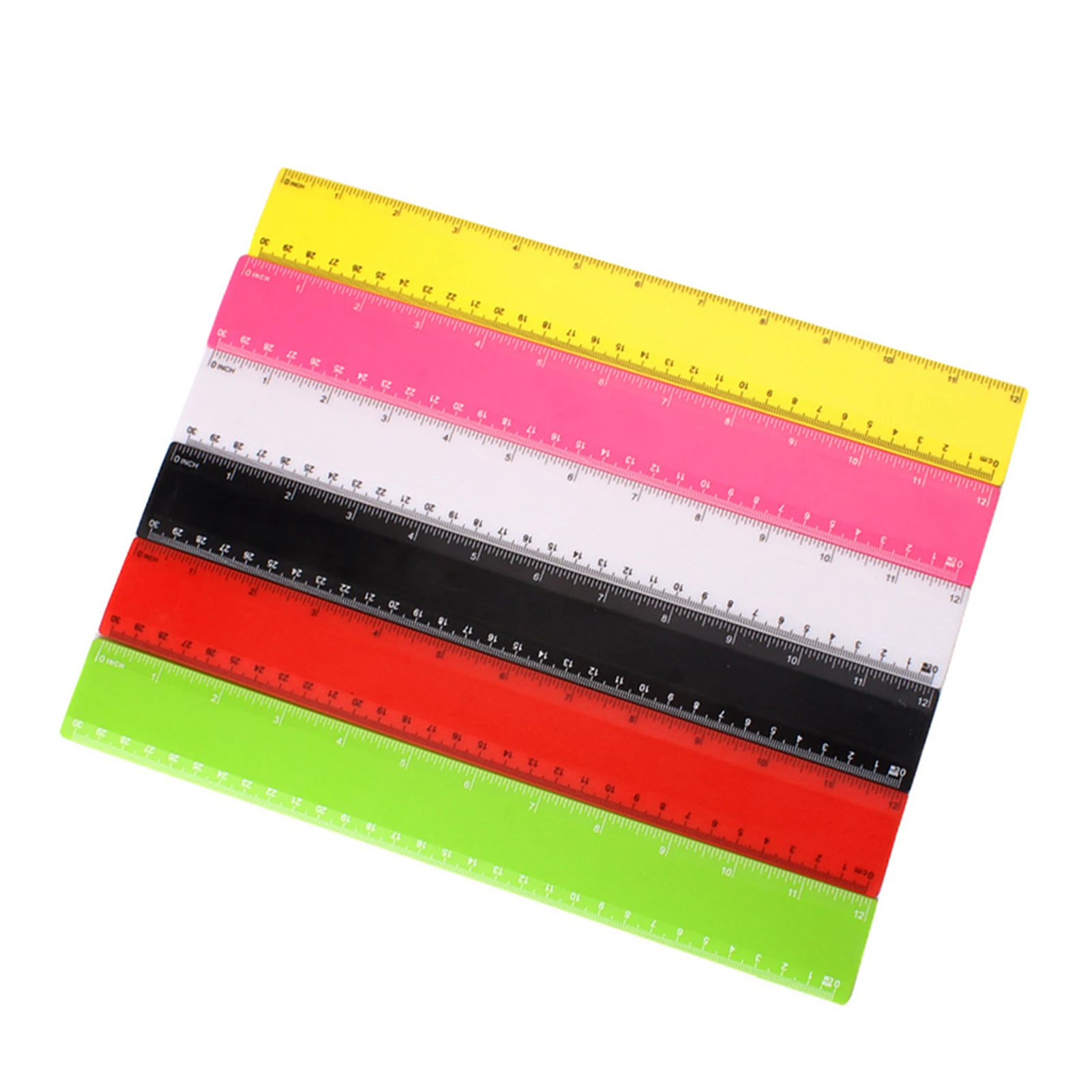 

2021 New Simple Style Solid Color Plastic Straight Ruler Kawaii Ruler Accessories Scrapbooking DIY Drawing Tools School Office