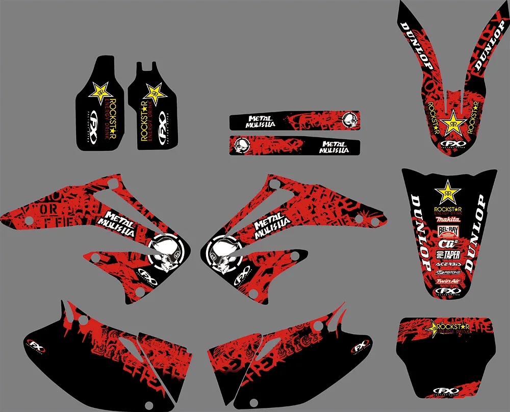 

GRAPHICS Personalised Stickers Motorcycle Decos Kits for HONDA CRF450 450R 2002 2003 2004 0172
