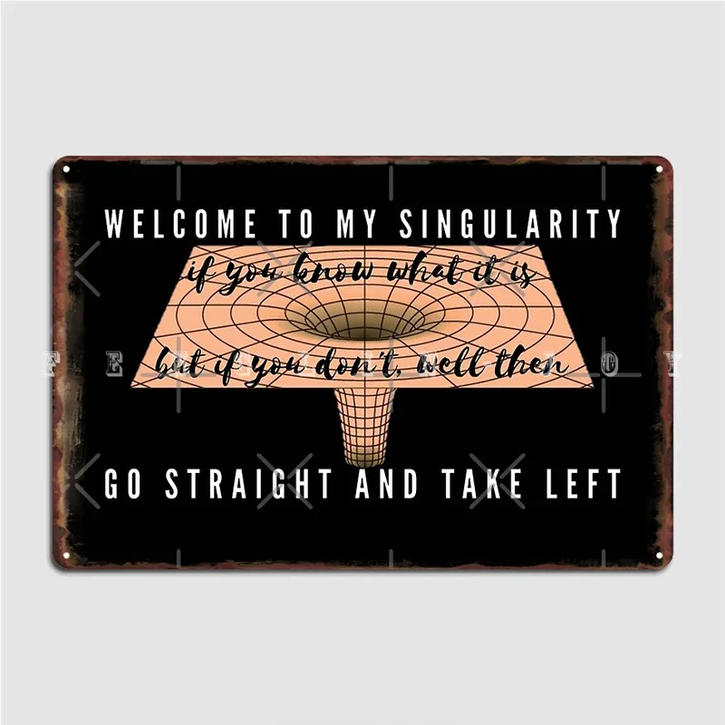 

Black Hole Lost In Singularity Metal Plaque Poster Living Room Plates Wall Mural Create Tin Sign Poster