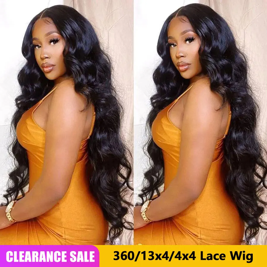 250%Body Wave Lace Front Wig 360 Frontal Wigs For Women Human Hair 13x4 Closure | Шиньоны и парики