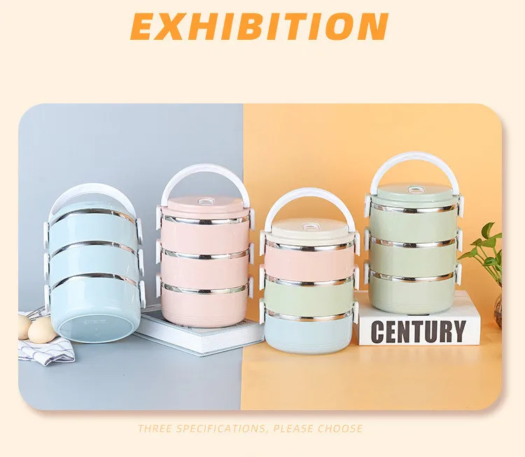 Портативный ланч-бокс многослойная герметичная термоизоляционная коробка из