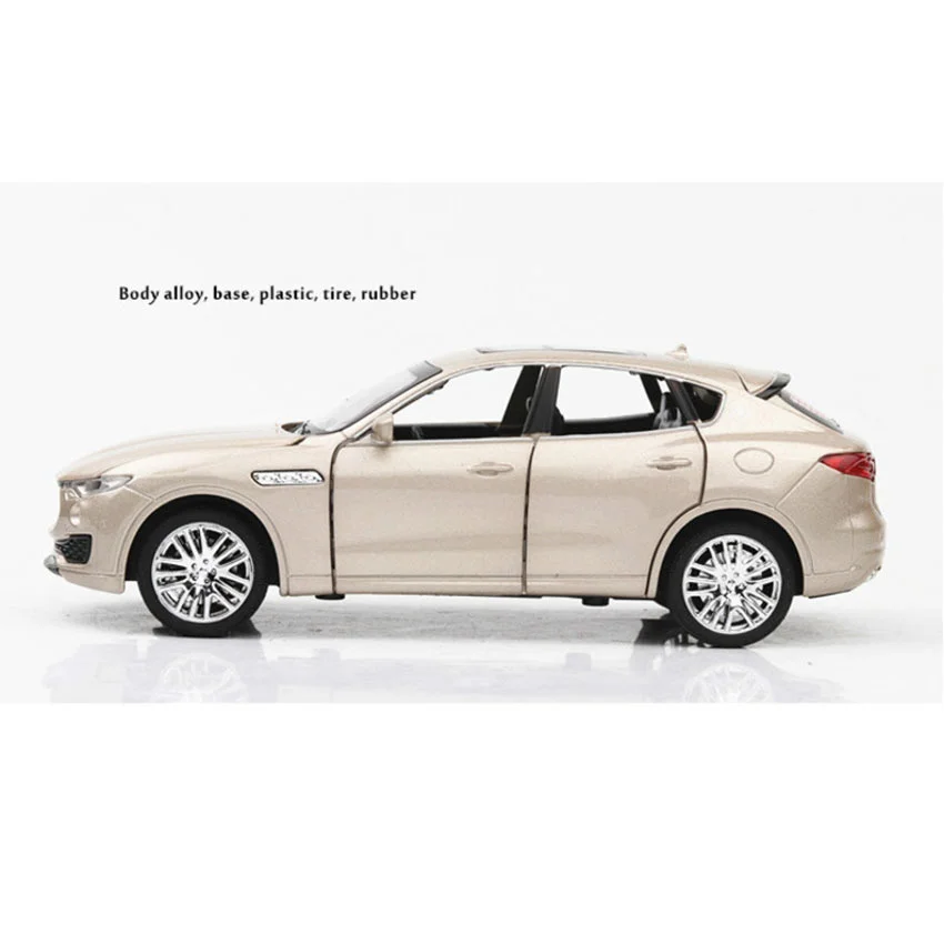 Modelo de coche todoterreno de aleaci&oacute;n Maserati Levante, 6 puertas abiertas, simulaci&oacute;n de alta calidad, todoterreno, 1:32-1
