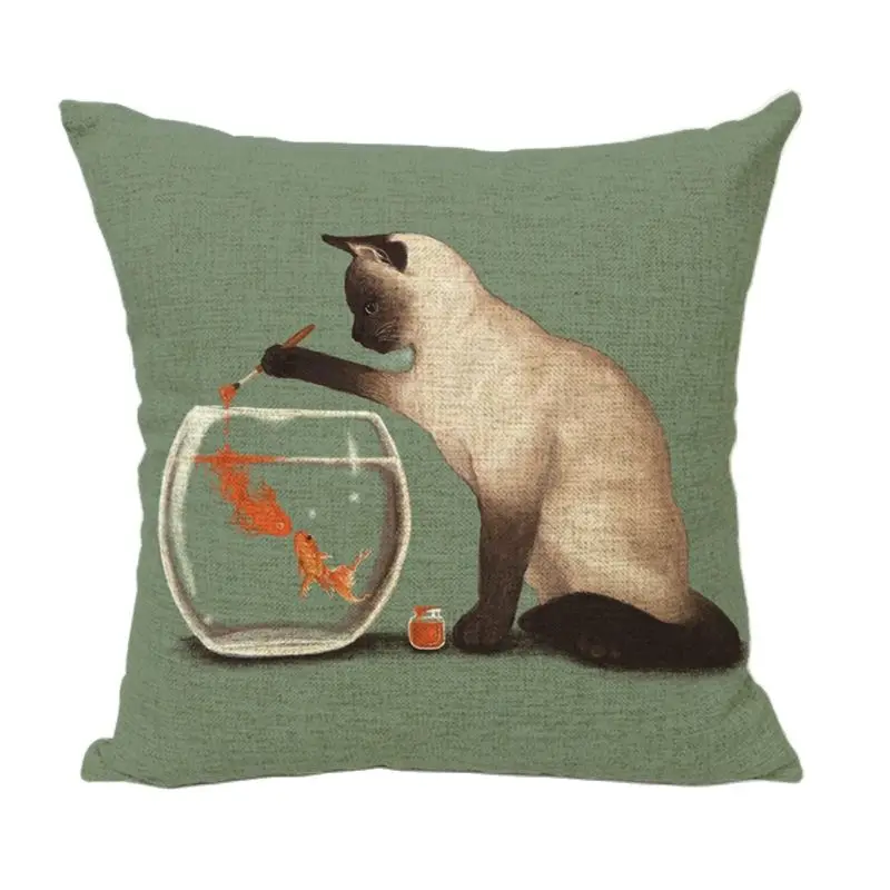 Чехлы для автомобиля магазин наволочка чехол Мультяшные цветные кошки домашний