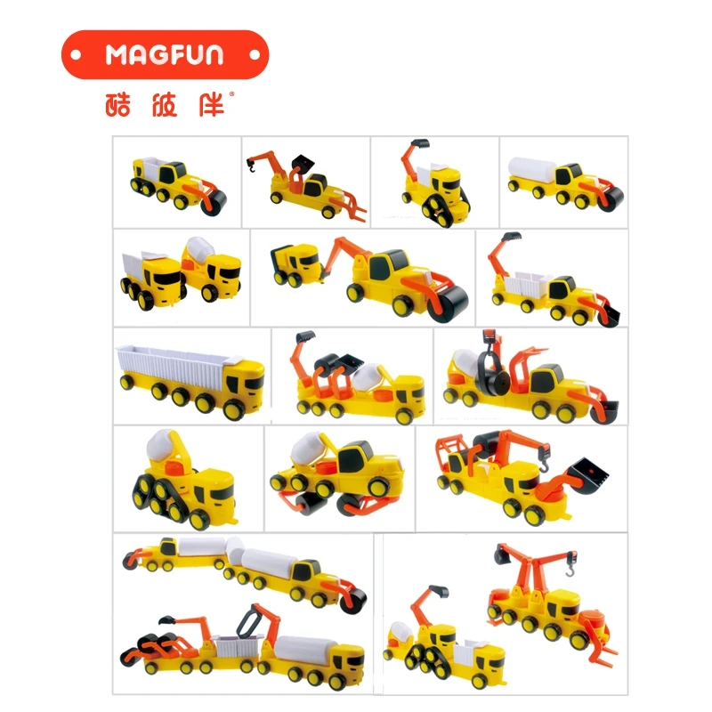 

MAGFUN Magnetic Construction Car DIY Assembled Car Sets Magnetic Building Blocks Learning Set for Kids 49pcs