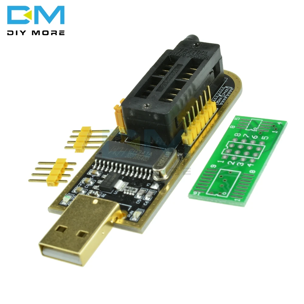 CH341 CH341A USB программатор с SOIC8 SOP8 SOP Клип IC разъем программист IC Разъем 5 В-3,3 В Поддержка 24/25XX SPI флэш-чип EEPROM - Цвет: CH341A