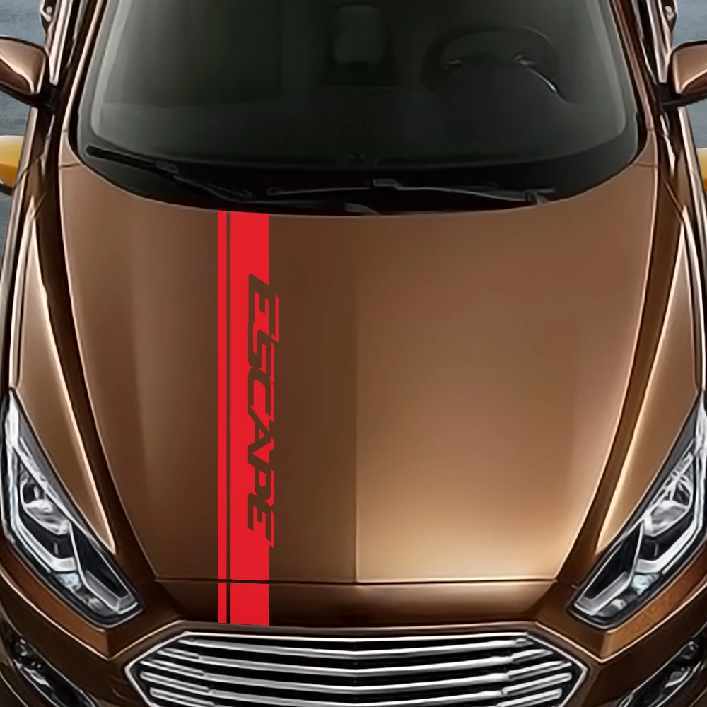 Наклейки на капот автомобиля Ford Fiesta Mondeo Fusion Explorer Escape Shelby Edge Ecosport Kuga Mustang |