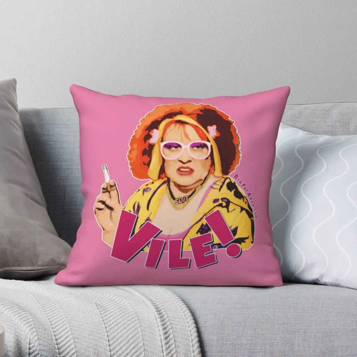 

Vile Nipple Pink Pillowcase Polyester Linen Velvet Creative Zip Decor Car Cushion Cover Wholesale
