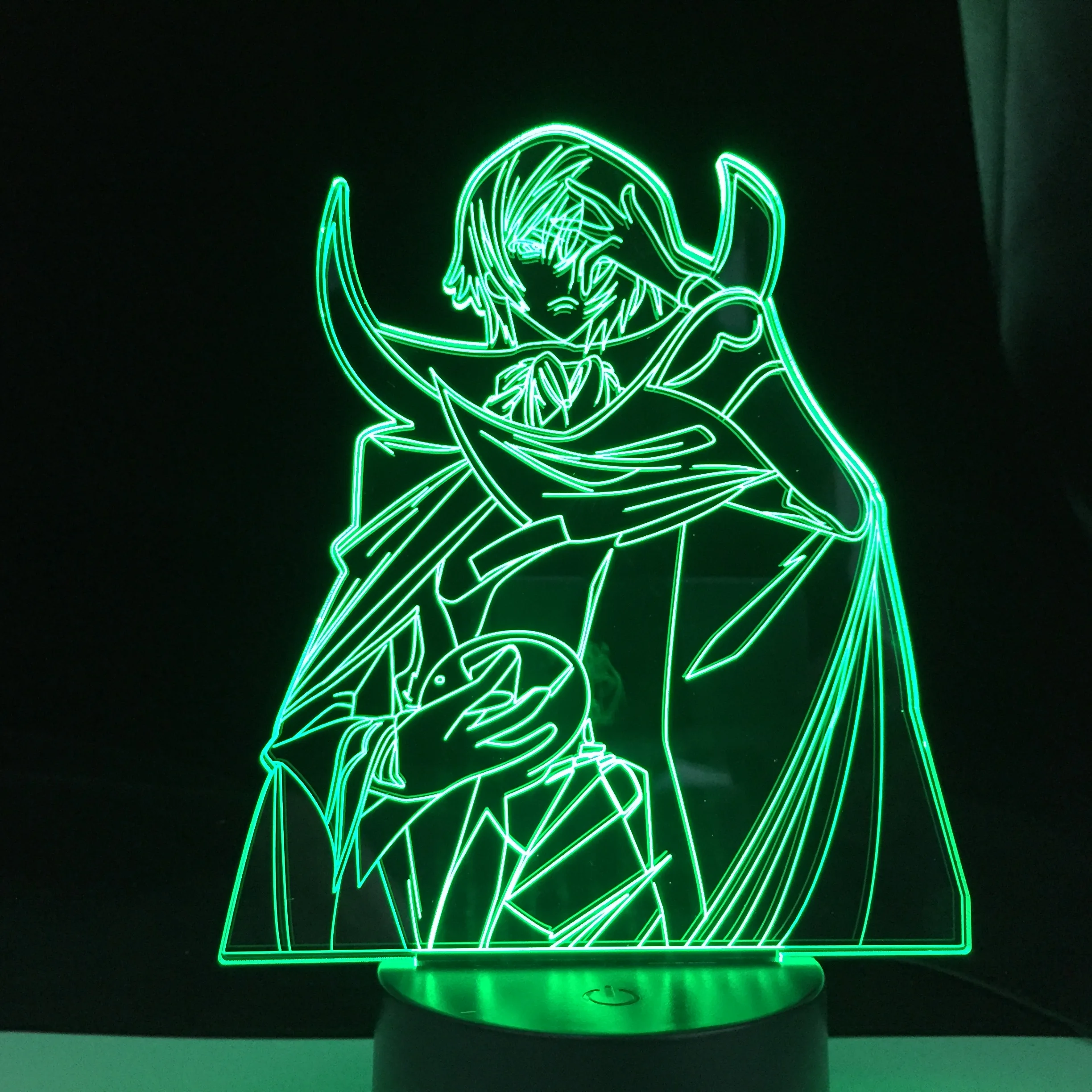 

Anime LED Night Light Code Geass Lelouch Lamperouge 3D Lamp for Kid Room Decor Nightlight Child Birthday Gift Lelouch Lamperouge