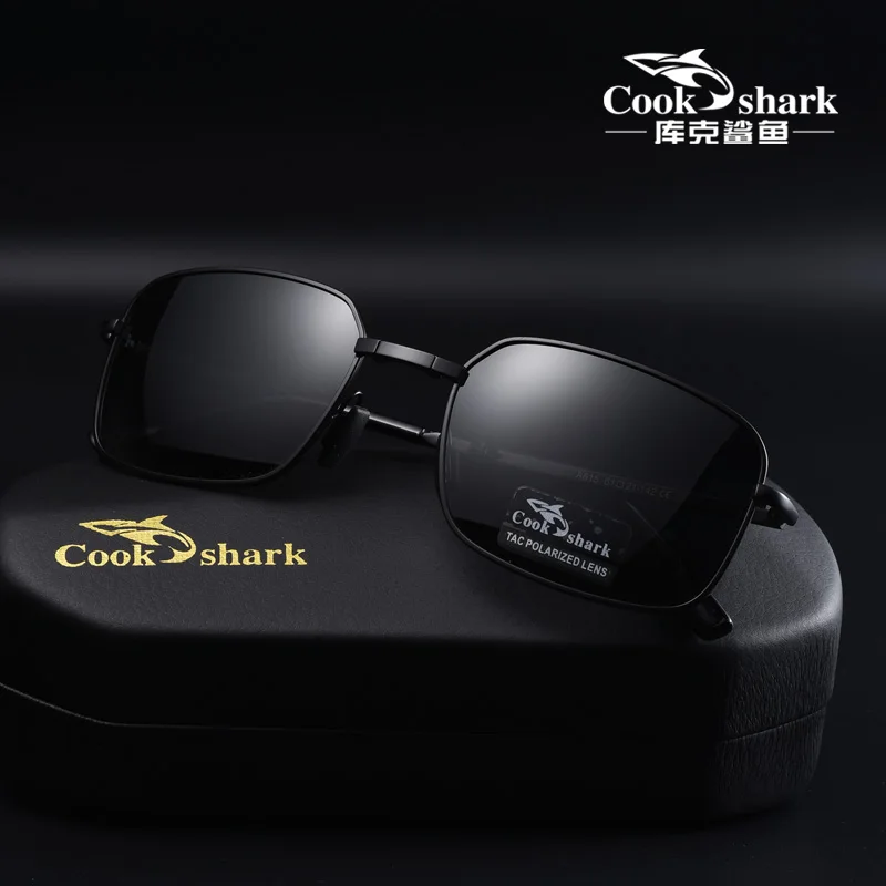 Cook Shark's new men's sunglasses driving glasses special polarized light color changing day and night eyes men's sunglasses tre