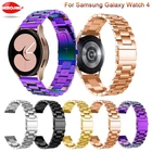 Ремешок из нержавеющей стали для Samsung Watch 4 Classic 42 мм 46 мм, металлический браслет для смарт-часов Samsung Galaxy Watch 4 44 мм 40 мм, Correa