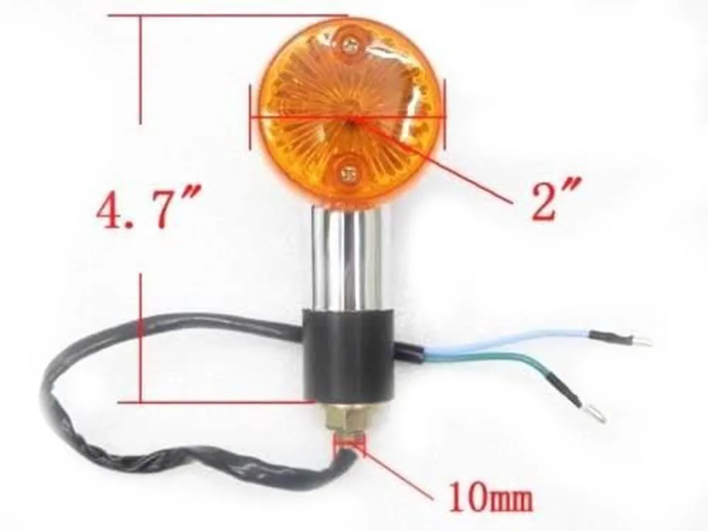 Мотоциклетные Ретро 10 мм поворотники светильник лампа индикатора для Cruiser Cafe Racer