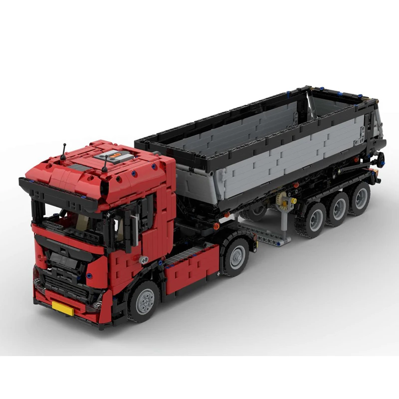 

Compatible with LEGO MOC-39430 parts package dump truck trailer remote control model for European trucks, color can be changed
