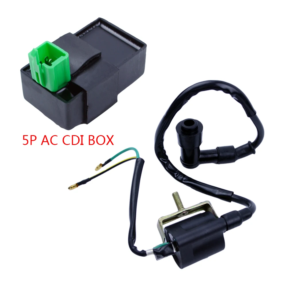

New High Performance Ignition Coil & 5 P AC CDI Box Fit for Jackel Wildfire Gokart ATV 50cc 90cc 110cc 125cc