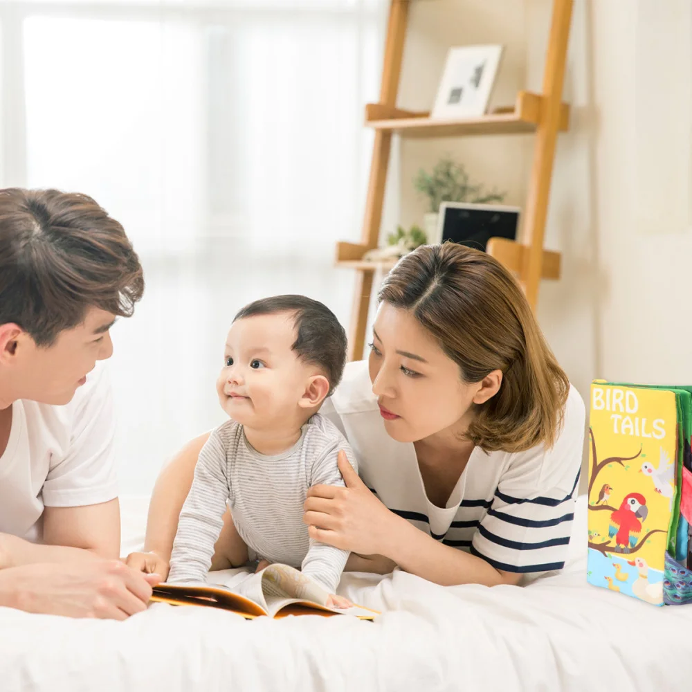 

1Pc Baby 3D Cloth Book Fabric Book Early Educational Preschool Learning Book Enlightenment Learning Books (Rainforest A
