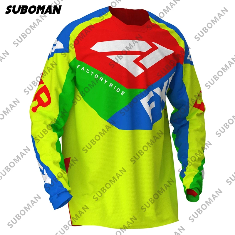 

2021 autumn Men's shuboman fxr Downhill Mountain Bike Jerseys MTB Shirts Offroad DH Motorcycle Jersey bmx Motocross Sportwear