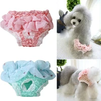 pet dog physiological pants sanitary panties washable female dog panties diaper shorts underwear lace edge pet trousers supplier